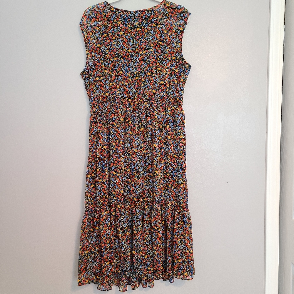nwot Tommy Hilfiger Ditsy Floral Boho Tiered Dress XL Women's 14 - Picture 12 of 12